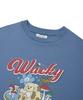 WACKY WILLY Women'S Semi-Overfit Character Graphic Sweatshirt Blue