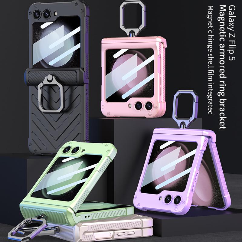 Samsung Flip5 Full Armor Hinge Case with Ring Holder