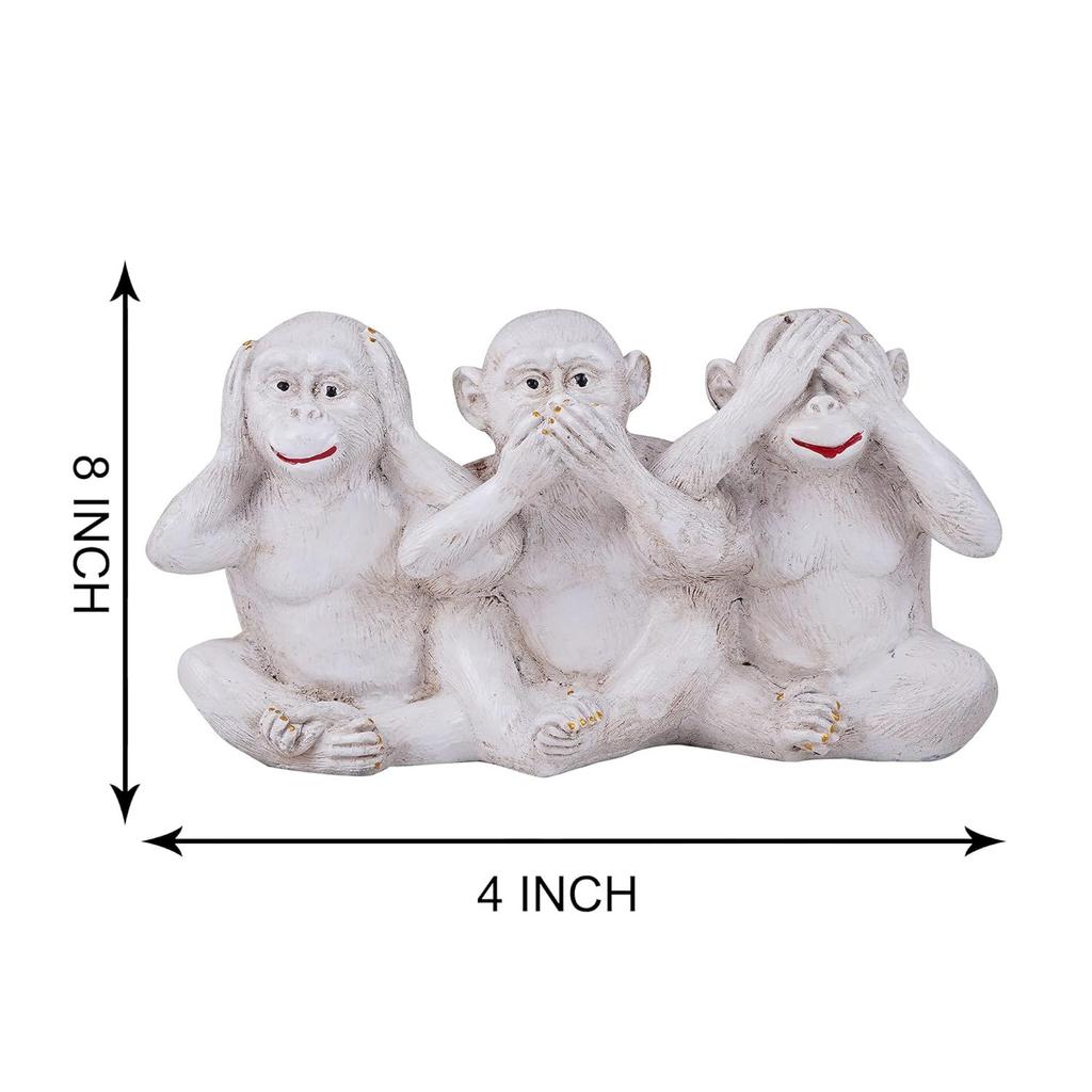 Affenstatue für Heimdeko Schauobjekt, Büro-Tischdeko-Artikel, Geschenke für Heimdeko-Schauobjekt (3er Set)
