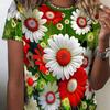 Summer Women's 3D Printed Crew Neck T-Shirt Fashion Versatile Breathable Trend Casual