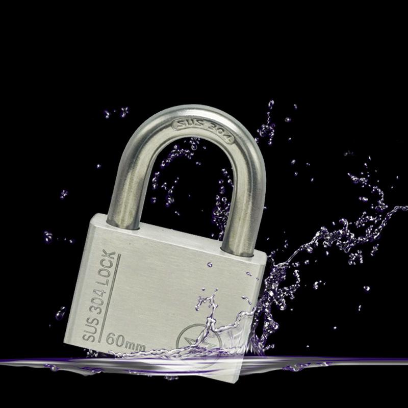 2/4 Pcs Padlock 304 Stainless Steel, Universal Key Lock, Home Cabinet Locker Outdoor Anti-theft Anti-skid Waterproof, Hardware