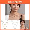 Elegant Minimalist Korean Style Titanium Steel Necklace With Gold Plating For Women