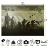 Happy Birthday Camo Party Backdrop Army Green Banner For Military Theme Celebrations, Portrait Photography