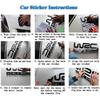 Distressed Tattered n Flag Sticker Vinyl Decal US Flag Sticker for Car Truck Window Bumper Laptop Set of 2 (White)