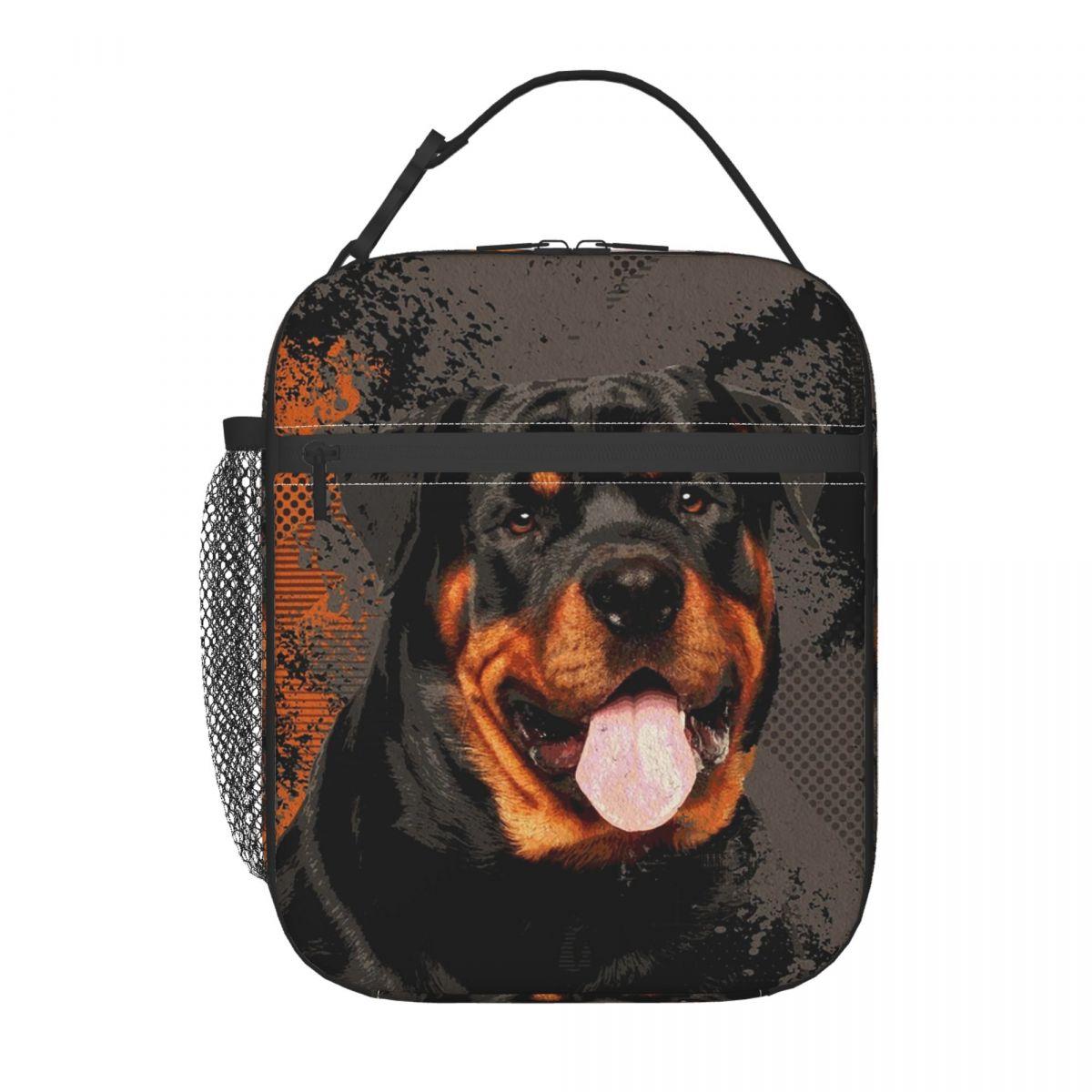 Rottweiler - Metzgerhund Digital Art Insulated Lunch Bag for Women Children Portable Food Boxes Thermal Lunch Box Tote One Size