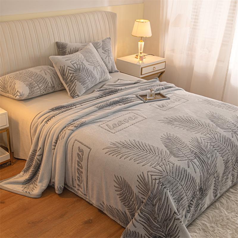 Flannel Snowflake Quilt & Blanket for Sofa or Bed