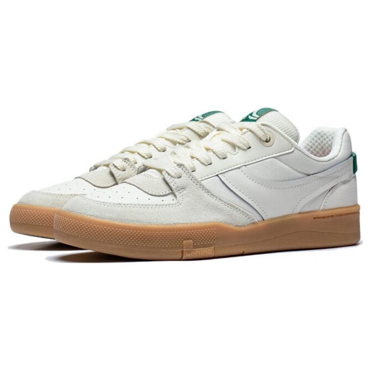 Li Ning Zhengrong 92S Antiscivolo Ammortizzazione Basse Scarpe da Skateboard Uomo Ecrù AEPSA57-3