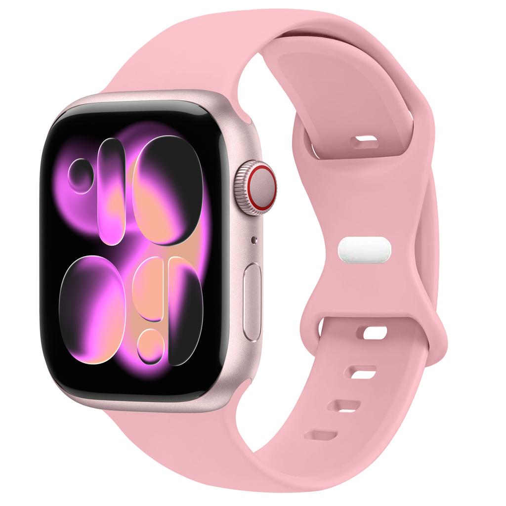 Sport Silicone Strap For Apple Watch Bands 40mm 44mm 46mm 45mm 41mm 49 42mm Correa Bracelet iWatch series 10 11 9 8 7 ultra 3 SE