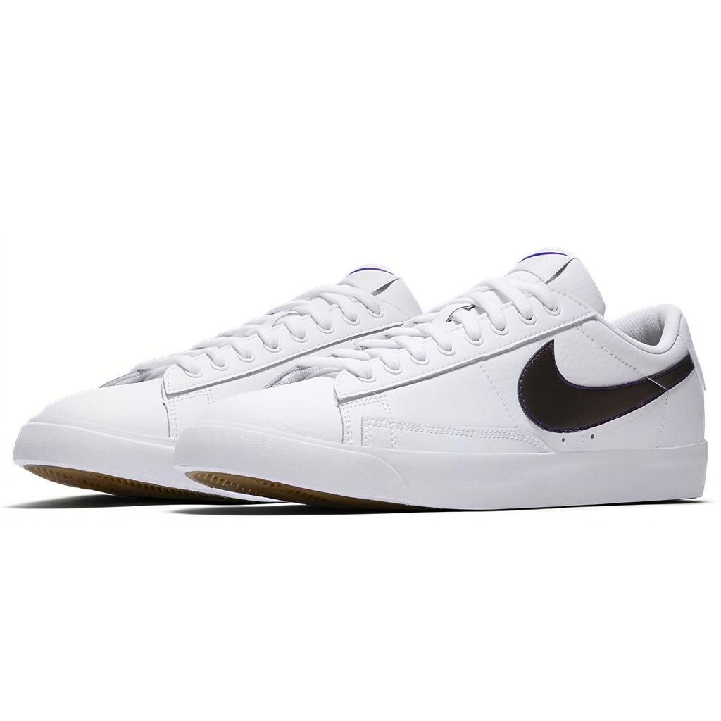 Nike Marynarka Prm Wz19 Casual Trwałe Niskoprofilowe Buty Skate Męskie Trampki Biało-Fioletowe BQ7460-100