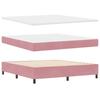 Box Spring Bed with Headboard Pink 200 x 180 cm Velvet