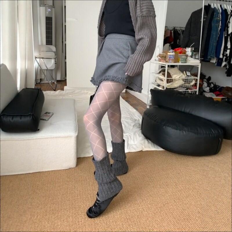 Gray Stockings Children Diamond Slightly Transparent Pantyhose Sexy Thin Black Silk Anti-Hook Silk Fashion High-End Leggings