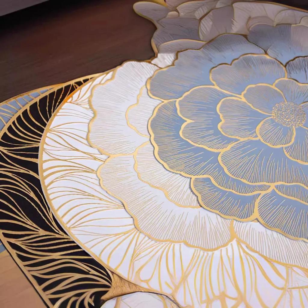 PVC Blumen Platzset Bunter Floraler Untersetzer Hitzebeständige Matte Hochzeitsfeier Deko Heimküche Esstisch Dekoration