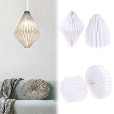 Creative Paper Lantern Shade Nordic Style Folding Pendant Light Art Shade Decorative Light Cover For Living Room Decor