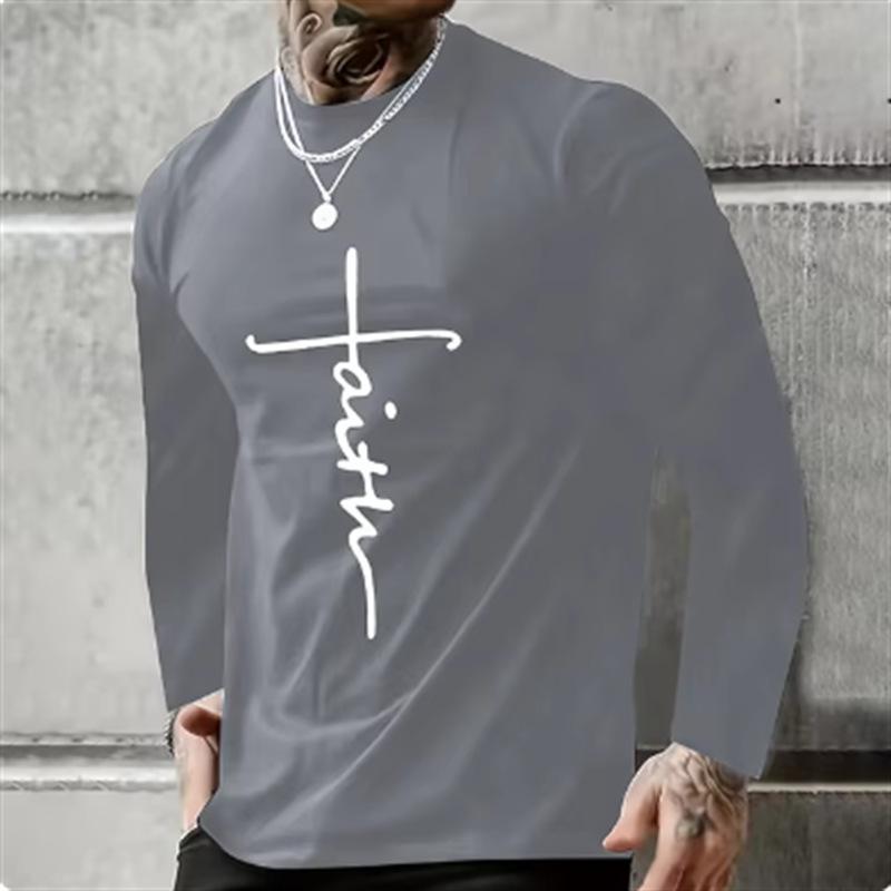 Spring and Autumn New Men's 3D Digital Printed Fashion Trend, Casual and Comfortable Round Neck Men's Long Sleeve Top