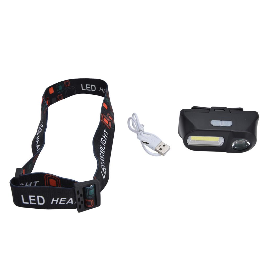 LED Hodelykt USB Oppladbar Mini Justerbar Hodelykt for Camping Fotturer Utendørs