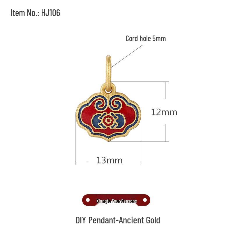 Ancient Gold Sand Cloisonné Beads for DIY Jewelry: Small Drop Pendant Necklace & Bracelet Accessories