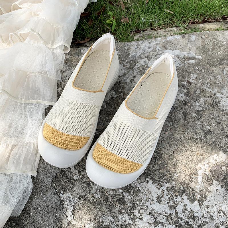 

Обувь женская летняя новая универсальная повседневная обувь полая мягкая подошва не устают ноги удобная обувь для мамы одна педаль 41 бежевый