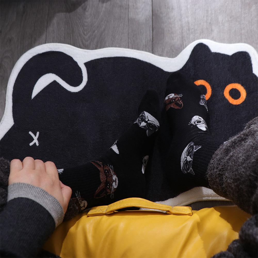 Black Cat Cat Shaped Floor Mat Non-Slip Floor Rugs Home Decoration Floor Carpet  Household