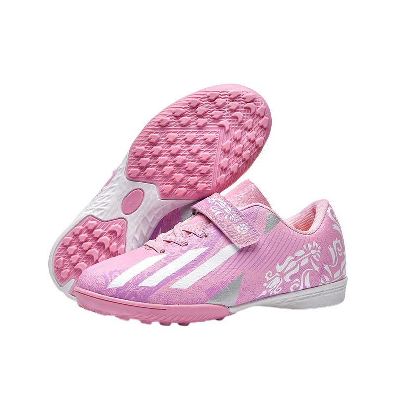 Velcro children's football shoes boys and girls primary school students broken nail sneakers artificial grass game training shoes