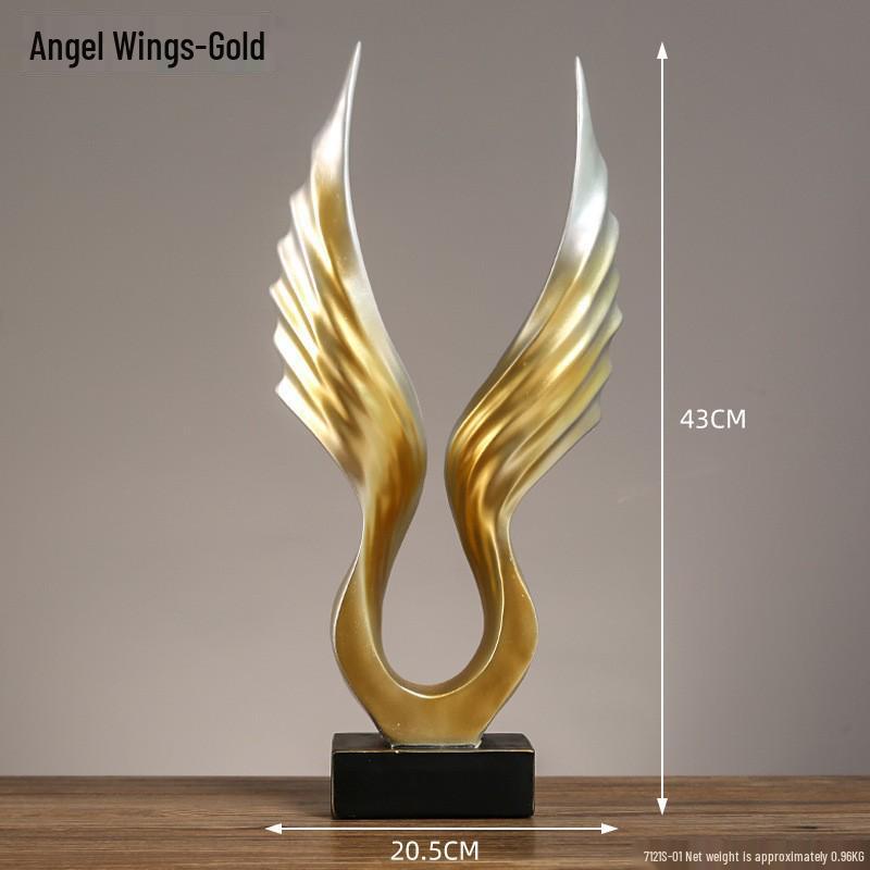 Golden Light Luxury Resin Handicrafts Collection: Ornaments for Office, Living Room, Wine & TV Cabinets