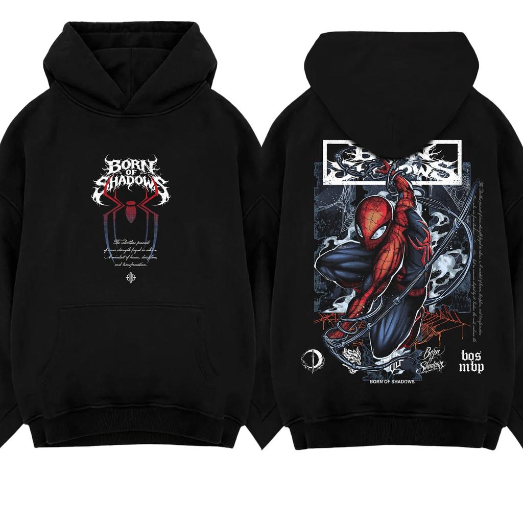 Spiderman Oversized Hoodie Oversized Women Men Hoodie Autumn Winter Tracksuit Clothes Casual Loose Y2k Sweatshirt Vintage Female Male Clothing