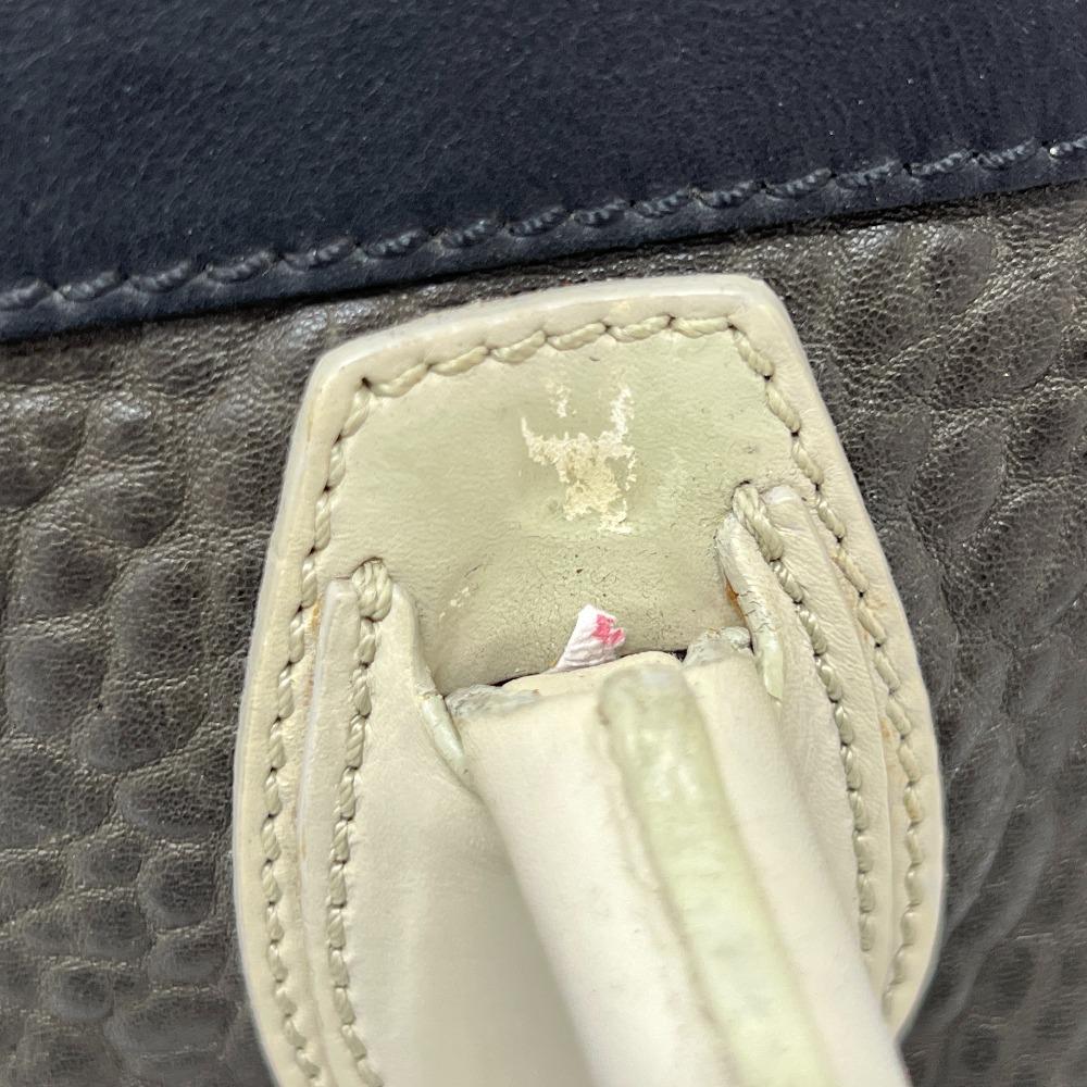 CELINE Luggage medium Bag Hand Bag Tote Bag Leather Black/gray