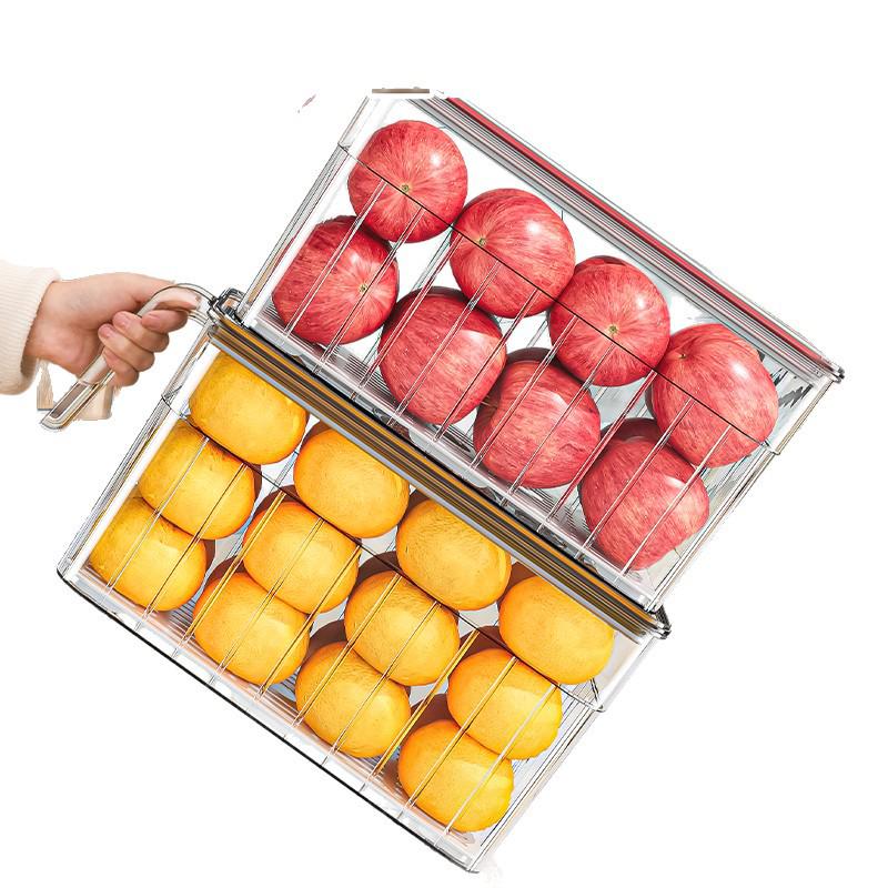 Transparente japanische Kühlschrank-Aufbewahrungsbox für Gemüse und Obst - Lebensmittelqualität