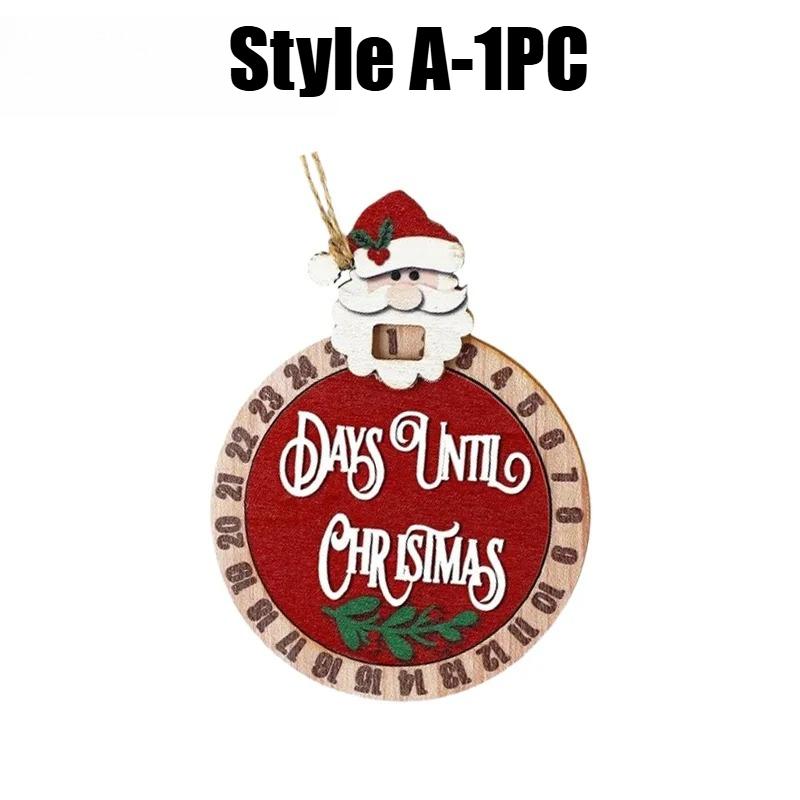 Christmas Countdown Hanging Decoration Reusable Advent Calendar with Sliding Ornaments Festive Holiday Decor for Home