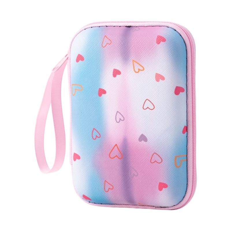 Bright Cartoon Pattern EVA Organizers Bag With Grid Compartments Smooth Zippers Portable For Office Travel