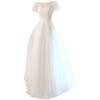 Princess Bride Ballonärmel leichtes Hochzeitskleid weißes Brautjungfernkleid 1011 neues Temperament Performance Laufsteg Gastgeberin Kleid