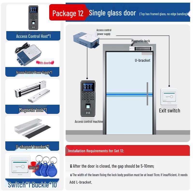 ZUCON Fingerprint Access Control System CN plug (adapter included)
