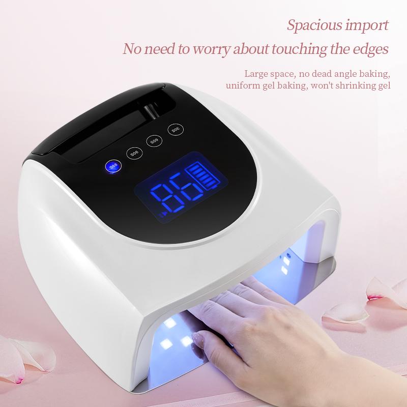 Nail Supplies 96w Cordless Pro Cure Led Uv Nail Art Lamp Professional Curing Gel Polish Lamp Nail Dryer
