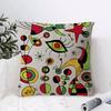 J-Joan M-Miros Art Cushion Cover Breathable Linen Pillow Cover Skin-Friendly Home Decor Pillowcase With Hidden Zipper