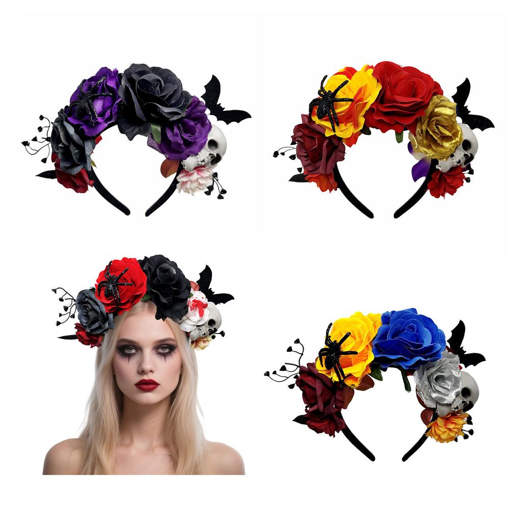Dunkle Serie Rose Blume Haarreif Rollenspiel Zubehör Für Halloween Thema Event Und Feiertagsumzüge Verkleidung Kopfschmuck