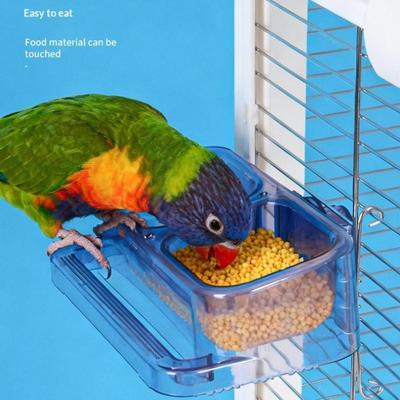Parrot Double Bowl Large Capacity Feeder Splash Proof Hanging Food Bowl Bird Feeding Water Bowl Pet Supplies Accessories