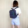 Rhombus Backpack Women's Geometric Rhombus Luminous Color-changing Material Student Schoolbag Korean Version of Male and Female Couples Backpack