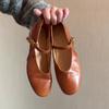 Vintage Style One-Strap Mary Jane Shoes for Women, New Shallow Soft Sole Commuter Round-Toe Flat Flats