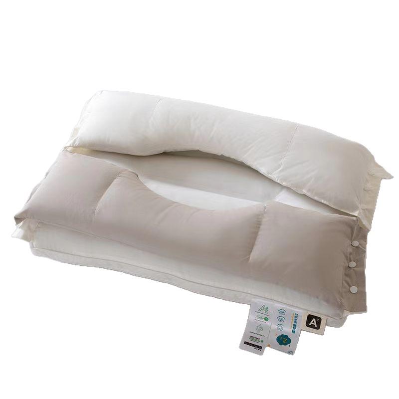 3-in-1 Detachable Double-Layer Cotton Neck Support Pillow