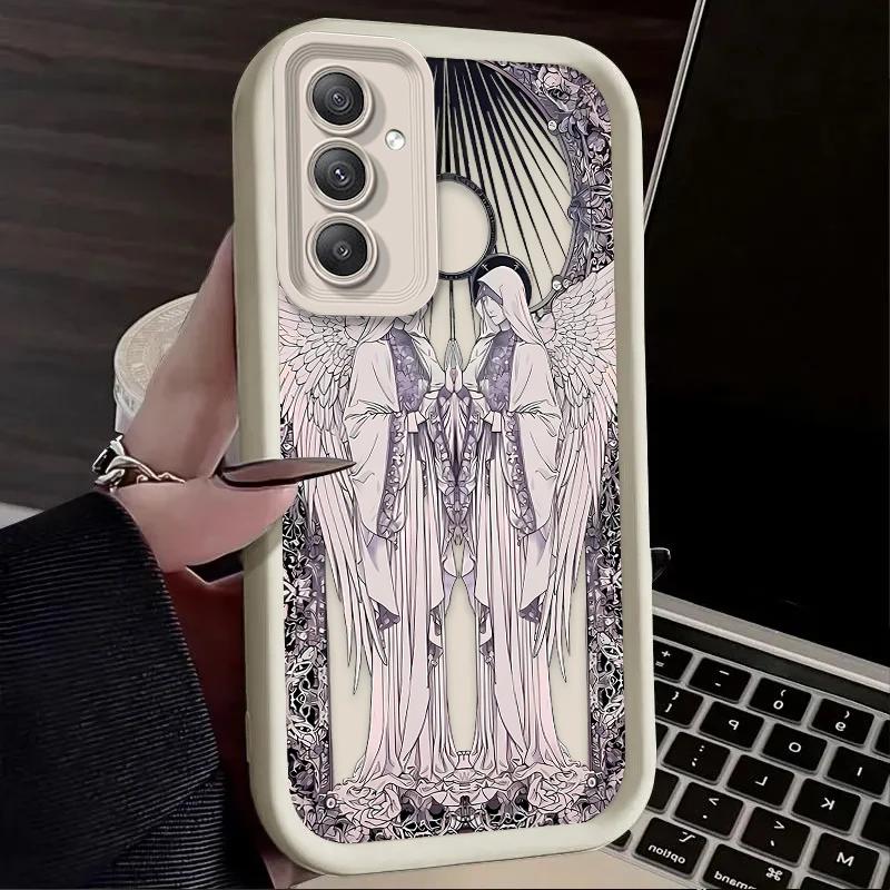 Cyberpunk Angel Retro For Samsung Galaxy Case S24 S23 S22 S21 Ultra Plus Fe A55 A54 A53 A52 A35 A25 A15 A14 5G Phone Y2k Cover