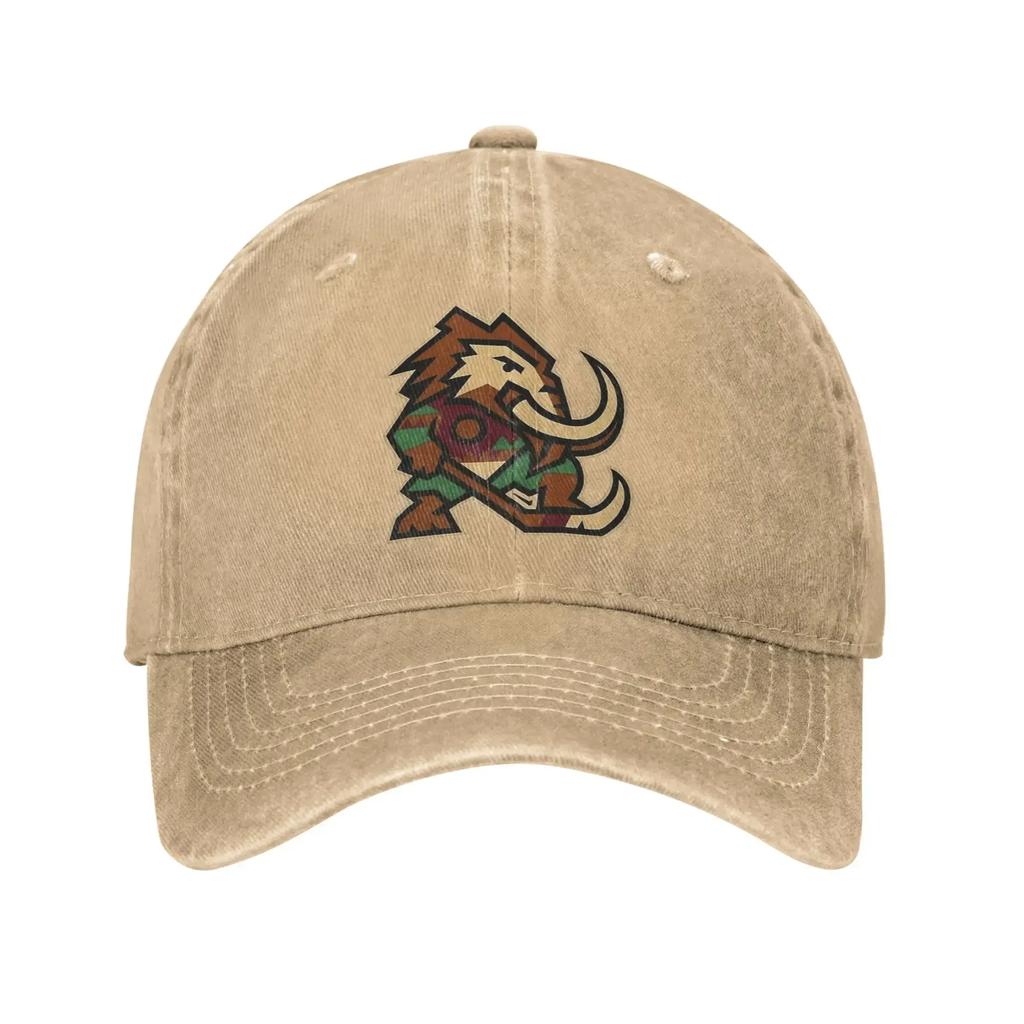 Mode Hockey Team Mammuthus Baseballkappe Unisex Stil Used Look Gewaschen Kopfbedeckung Outdoor Sommer Unstrukturiert Weiche Kappen Hut
