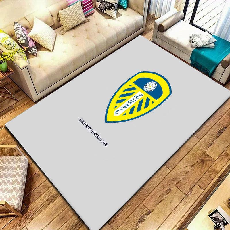 Leeds United Teppich für Wohnzimmer Schlafzimmer Zuhause Sofadekoration, Kinder Spiel rutschfeste Bodenmatte