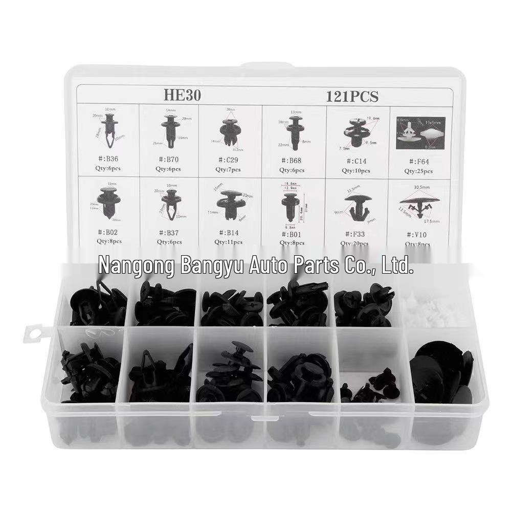 121-Piece Car Retaining Clips for Honda - Plastic HE30 Clips Set