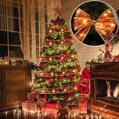 20 LED Frohe Weihnachten Band Lichterkette Weihnachtsbaum Lichter Weihnachtsbaum Top Band Bögen Party Ornament Dekor