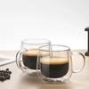Heat-Resistant Double Wall Glass Cup Beer Coffee Cup Set Handmade Beer Tumbler Mug Tea Whiskey Mugs Transparent Drinkware