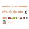 Wooden Transit Center Track Collection Is Compatible with All Brands of Railway Toys Road Accessories Assembled for Kids Gifts PD63