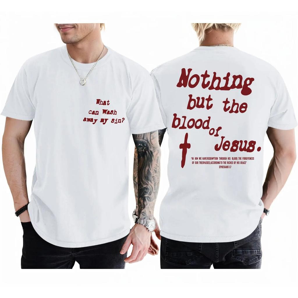 Christian Shirts for Men Religious Faith Bible Verse T Shirt Jesus God Inspirational TShirt Cross Graphic Tee High Quality Top