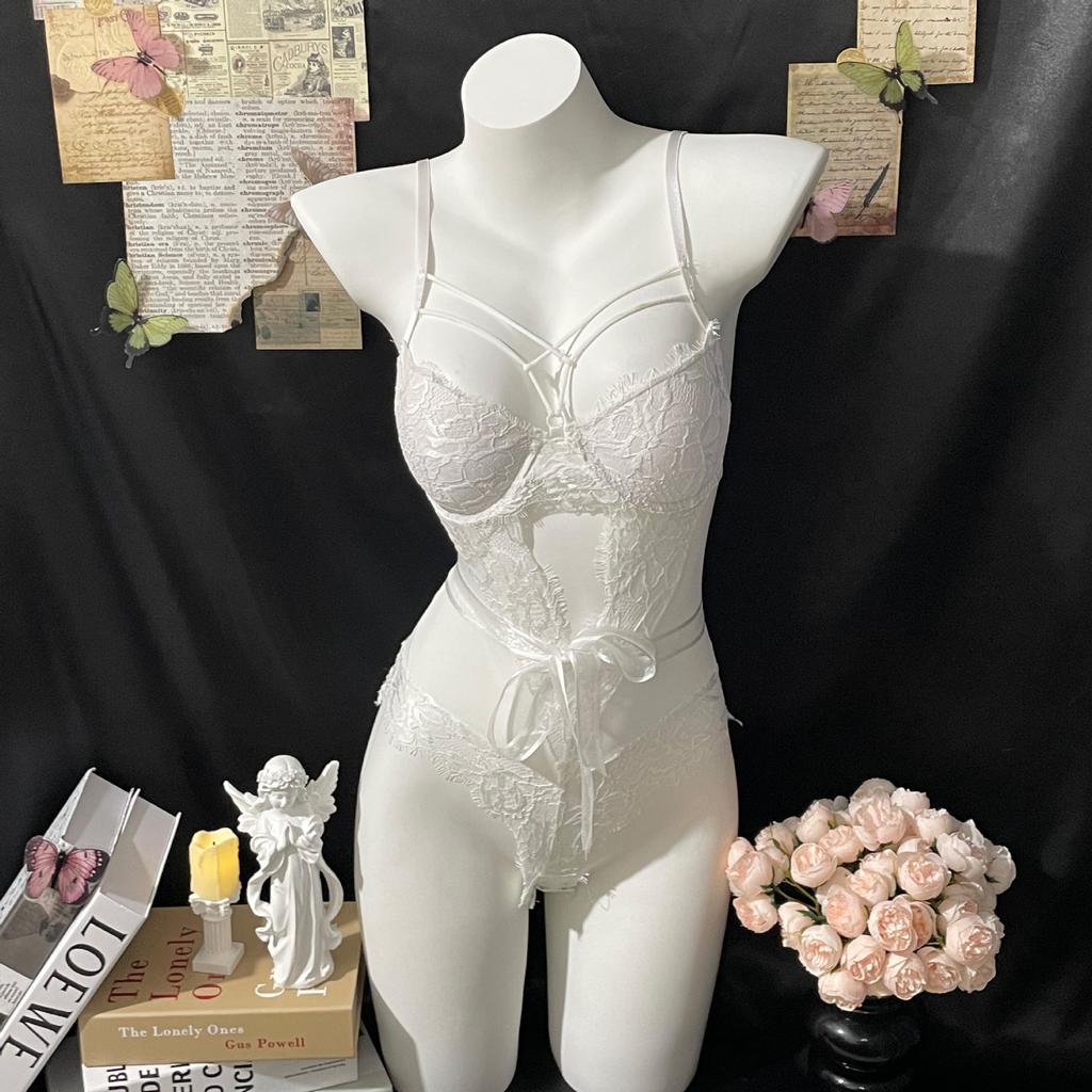 Sexy Underwear Onesie Women's Free Bra French Seduction Sexy Transparent Lace