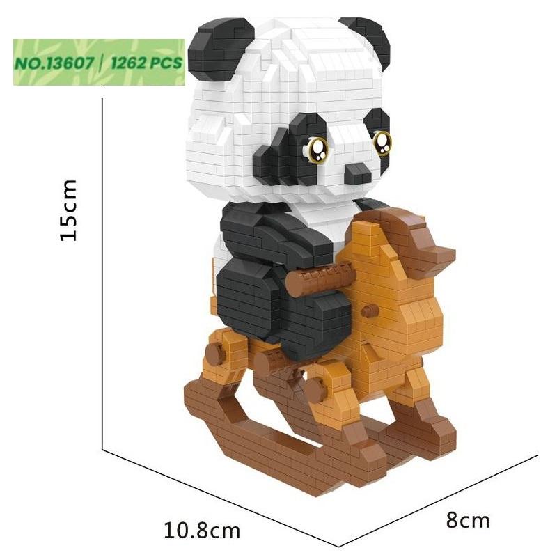 Mini Blocks Building Toy Lovely Animal Panda Plastic Bricks Collection For Kids Christmas Gifts Juguetes Girl Present
