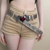 Ausgefallener Retro Metall-Hüftgürtel mit Herz-Flügel-Design Punk Rock Mode für Damen Herren