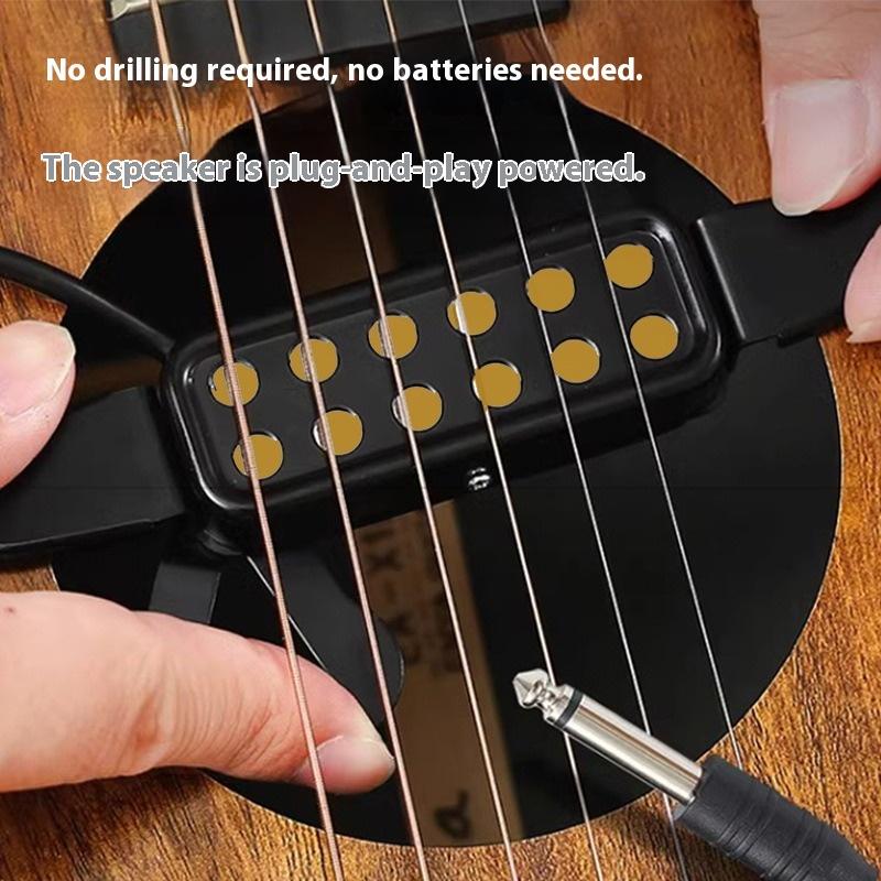 Guitar Pickup Acoustic Guitar Sound Hole Pickup Magnetic With Audio Cable Tone Volume Controller Guitar Parts Accessories